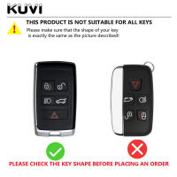 HushdgMetal หนังรถ Remote Key Case Cover Shell Fob สำหรับ Land Rover Range Rover Evoque Discovery Sport Velar Jaguar XE E-PACE Fkouh