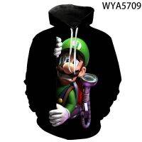 2023 style Luigis Mansion 3D Printed Hoodies Long Sleeve Men    Pullover Sweatshirts Streetwear    Coat，can be customization