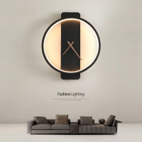 LED Wall Clock Lamp Indoor Lighting For Ho Bedside Bedroom Simple Stairs Living Room Decoration Modern Wall Light Fixture