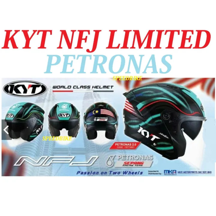 KYT NFJ Petronas V2 LIMITED EDITION HELMET Lazada