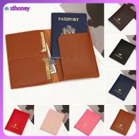 XIHONEY หนังพียู ปกหนังสือเดินทาง สีทึบทึบ น้ำหนักเบา กระเป๋าใส่หนังสือเดินทาง แฟชั่นสำหรับผู้หญิง ผู้ถือหนังสือเดินทาง สำหรับผู้หญิง