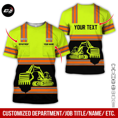2023 Customized Name And Color Love Excavator All Over Printed Clothes AD66722