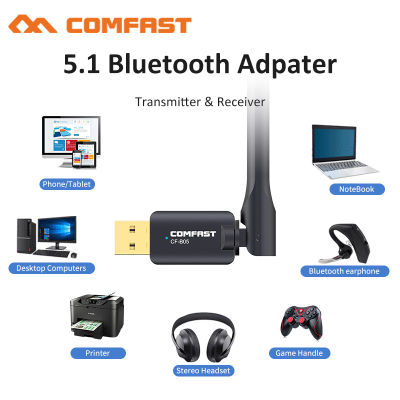 Comfast USB Bluetooth5.1 Adapter Bluetooth 4.0 For Music Audio Receiver Transmitter PC Speaker Laptop Wireless Mouse BT 5.0