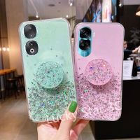 เคสโทรศัพท์กากเพชรเคสสำหรับ นิ่ม Honor 90 Lite X7a X8a เคส Phone Case ลายดวงดาวพร้อมฝาหลังป้องกันเคสโทรศัพท์แบบตั้งได้