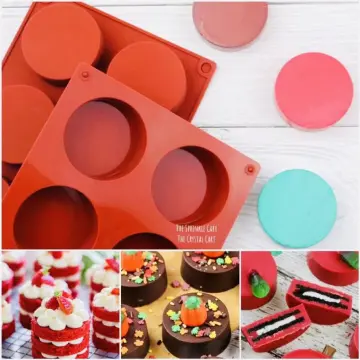 6 Cavities Round Cylinder Silicone Mold For Chocolate Covered Oreo Cookie  Candy jelly Pudding Cake Baking Tools Oreo Chocolate Molds Set of 3