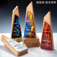 【NEW】【Penghantaran Privasi Tinggi】 Crystal Trophy Customized Creative Lettering Award High-End Atmospheric Color Printing Marble Wooden Metal Medal