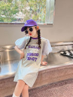 Unlimited X Girls Tshirt Dress Midi Dress ชุดผ้าฝ้ายแฟชั่นชุดอายุ3-14ปีขนาด110-160ซม