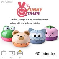 Cartoon Timer Plastic Mechanical Timer Digital Display Time Management Cartoon Frog Shape Kitchen Timer Cooking Tool