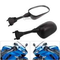 สำหรับคาวาซากินินจา ZX-6R ZX6R 2005-2008 ZX-10R ZX10R 2004 2007 2006 2005กระจกมองข้างปีกหลังกระจกมองข้างกระจกมองหลังสีดำ