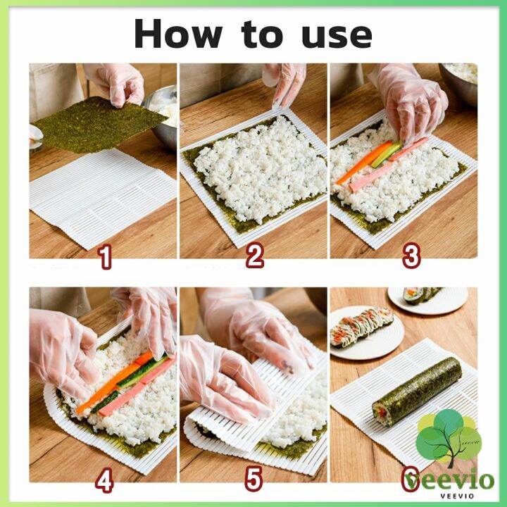 diy-แผ่นม้วนซูชิ-แผ่นพลาสติกสำหรับทำซูชิ-sushi-mat