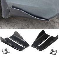 【CW】Universal 35cm Length Car Spoiler Lateral Front Bumper Rear Side Skirt Lip Rocker Wings Glossy Black Protection Trims Styling