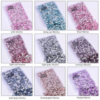 ss6-ss30 Glass Crystal Mocha Flat Bottom Nail Art Diamond Silver Plated DIY Phone Case Rhinestone Jewelry Nail Art Accessories