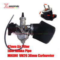 Mikuni คาร์บูเรเตอร์ VM26 PZ30ชุด Inlet intake ท่อกรองอากาศ200cc 250cc Dirt BIKE PIT Pro irbis Kay O รถจักรยานยนต์ carbureto