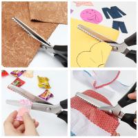 สแตนเลส Pinking Shears Comfort Grip Handled Professional หัตถกรรม Dressmaking กรรไกรกรรไกรเย็บผ้า Fabric