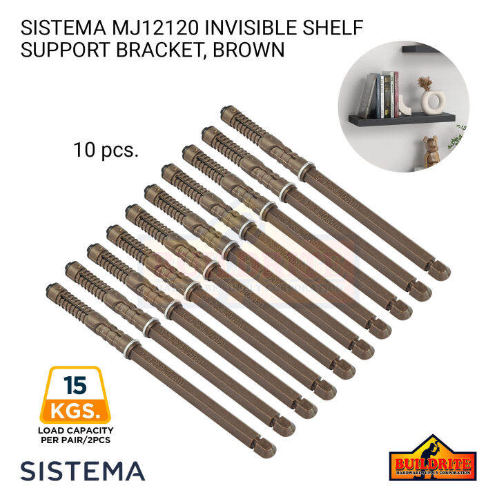 Sistema MJ12120 10pcs 12X120mm 15Kg/Pair Brown Steel/Tp Invisible