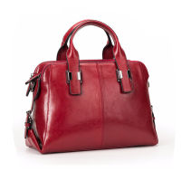 Leather Ladies Handbags Women Leather Bags Casual Fashion Classic Messenger Bags Bag（Red）