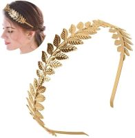 European Greek Gold Leaf Headband For Women Girls Retro Roman Bride Wedding Hair Bands Hair Hoop Tiara Jewelry Hair Accessories