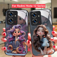 เคส Redmi Note 12 4G เคส Redmi Note 12 Pro Plus เคส Redmi Note 12 5G เคส โทรศัพท์กันกระแทกพร้อมฝาครอบกล้องอุปกรณ์ป้องกันเลนส์น่ารักของเจ้าหญิงที่หนีออกจากบ้าน