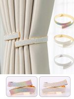 【cw】 Luxury high grade alloy spring curtain clip hole free hook creative storage buckle tie strap room accessories Alloy Curtain Clip