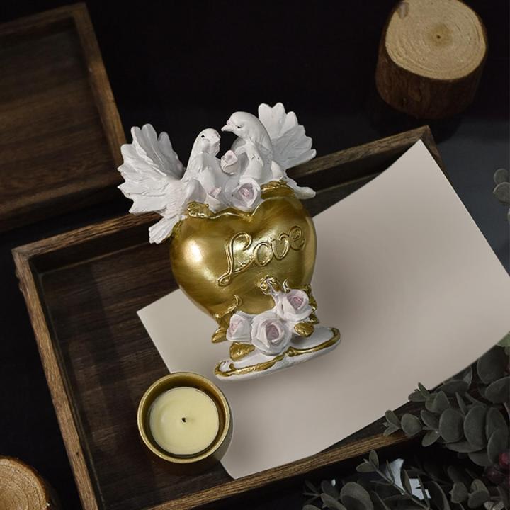 รูปปั้นนกพิราบ-toolsnest-รูปปั้นนกพิราบเครื่องประดับรูปแกะสลักสำหรับของตกแต่งโต๊ะบ้าน