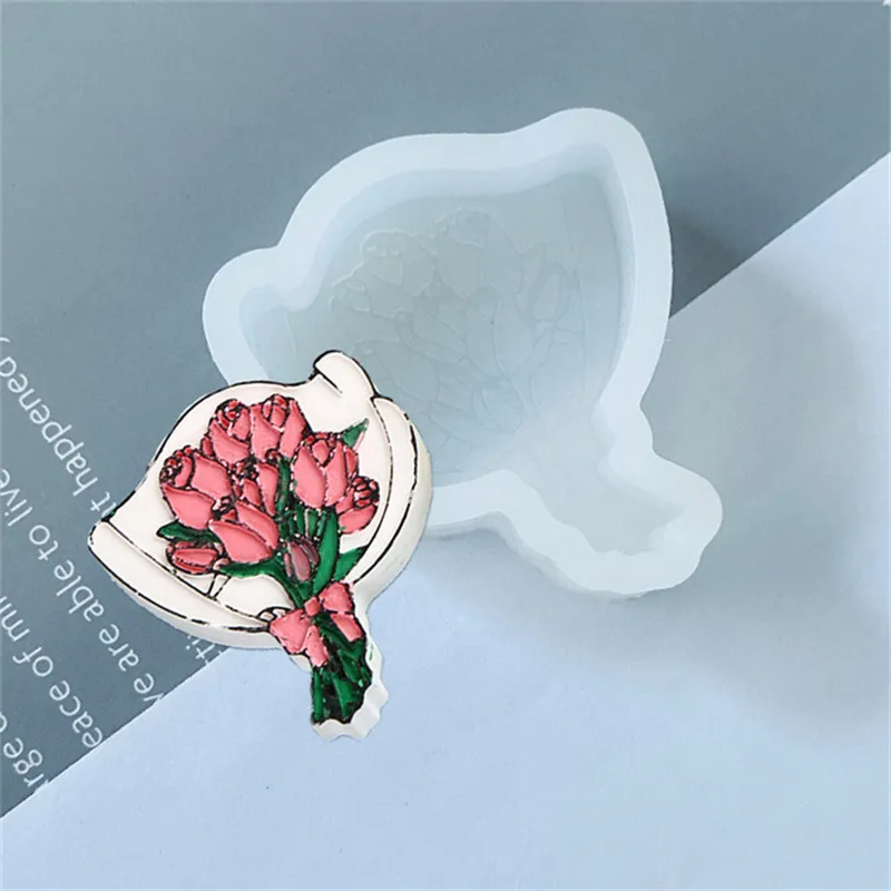 3D beautiful flower rose Silicone Mold Bouquet of roses Soap Molds Clay  Resin Gypsum Chocolate Candle Mold