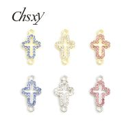 10pcs Sparkling Crosses Rhinestone Connectors Colorful Crystal Charms Fit Making Handmade DIY Jewelry Accessories Findings Craft DIY accessories and o