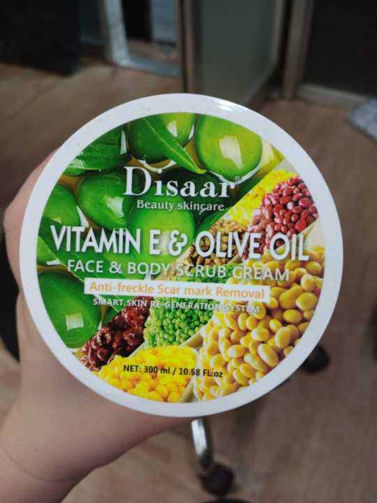 Disaar Vitamin E and Olive Oil (face and body scrub cream ) Lazada PH