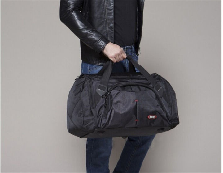 กระเป๋าแล็ปท็อปมัลติฟังก์ชั่น-แฟชั่นกระเป๋าหิ้วเดินทางความจุเยอะของผู้ชายกันน้ำกระเป๋าไนลอนกระเป๋าดัฟเฟิล-m117