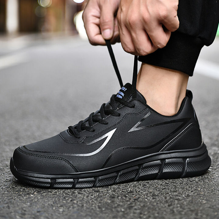 2023-lightweight-pu-leather-men-running-shoes-breathable-comfortable-walking-male-sneakers-men-sports-training-shoes