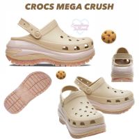 {Buy 1 Pairs get Jibbitzs Free 4 Pcs } รองเท้า Crocs Mega Crush Clog รองเท้าส้นสูง 3" รองเท้าหัวโตผู้หญิง แฟชั่นและใส่สบาย พร้อมส่ง