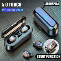 TWS F9 Wireless Headphone Sport Bluetooth Earphone Touch Mini Earbuds Stereo Bass Headset with 2000mAh Charging Case Power Bank Over The Ear Headphone