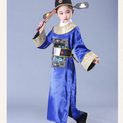 Liuyi Childrens Qipin County Son-in-Law Horse Champion เครื่องแต่งกายเครื่องแต่งกายเครื่องแต่งกายสำหรับเด็กชายและเด็กหญิง Huangmei Opera และ Peking Opera
