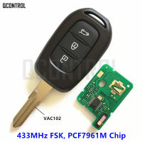 【❉HOT SALE❉】 haokao5 ชุด Kunci Remote Mobil Qcontrol สำหรับ Renault Sandero Dacia Logan Lodgy Dokker Duster 433Mhz พร้อมชิป Pcf7961m Hitag Aes