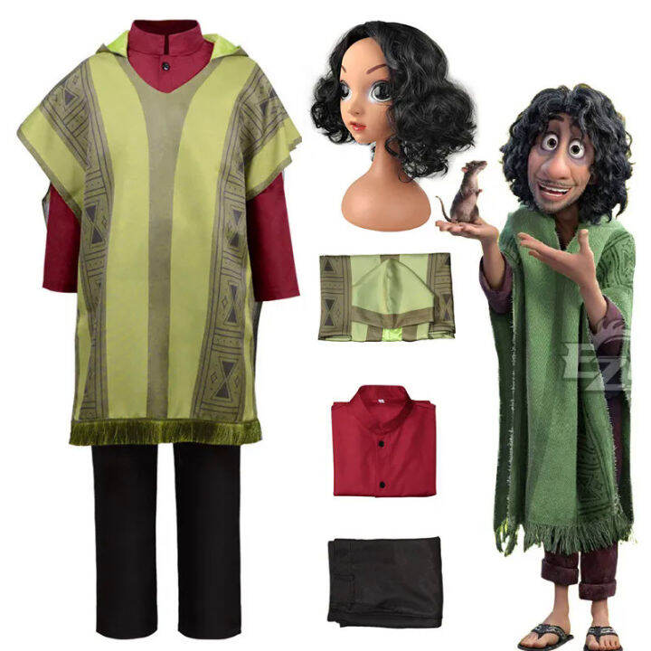 Bruno Madrigal Cosplay Costume Encanto Bruno Cosplay Clothes Cloak Wig ...