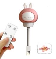 โคมไฟกลางคืน LED USB ลายการ์ตูน Rabbit น่ารัก พร้อมรีโมตคอนโทรล ของขวัญ สําหรับเด็ก