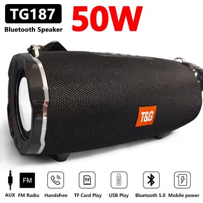 TG187 50W High Power caixa de som Bluetooth Speaker Waterproof Portable Column For PC Computer Speakers Subwoofer Music Center Wireless and Bluetooth