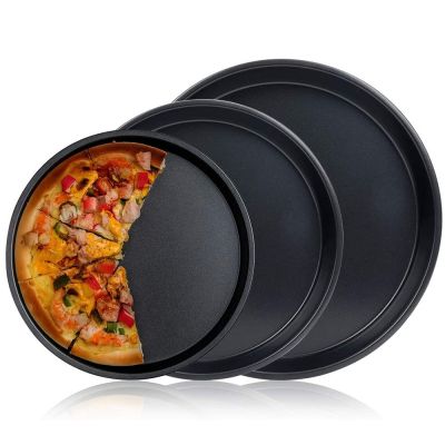 Nonstick Pizza Pans Nostick Carboon Steel Cake Pan Round Pizza Tray Baking Mold Sheets Dough Pie Mould Bakeware Kitchen Tool
