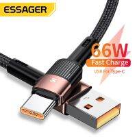 [ร้อน] Essager 6A 66W ชนิด USB สายเคเบิ้ล Type C สำหรับ Huawei เมท40 50 Xiaomi 11 10 Pro Samsung ชาร์จเร็ว S21 USB-C สายข้อมูลสายชาร์จแบตเตอรี่