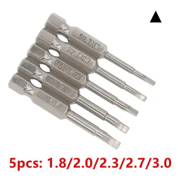 6pcs Magnetic Triangle Screwdriver Bits S2 Steel 1/4 inch Hex Shank Bit Set
