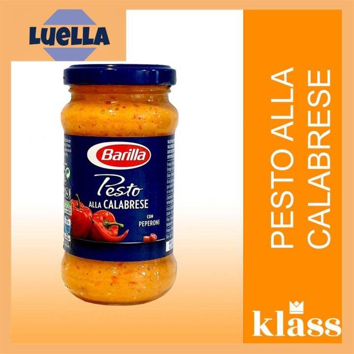 Luella Barilla Pesto Alla Calabrese Pasta Spaghetti Pizza Sauce