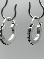 [TOP]Chromes Hearts 925 sterling silver 925 sterling silver cross stud hoop earrings