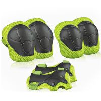 Green 15-35kg 6Pcs Protective Gears Set For Kids Children Knee Pad Elbow Pads Wrist Guards Child Safety Protector Kit For Cycling Bike Skating