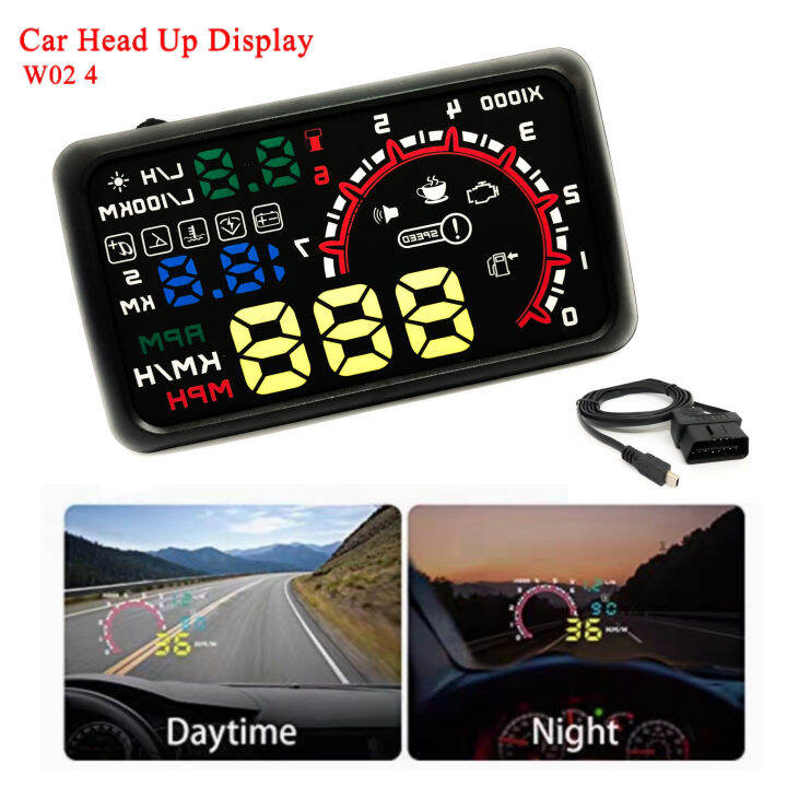 CPO WO2 4 HUD HEAD UP DISPLAY WINDSHIELD PROJECTOR OBD2 II CAR OVER