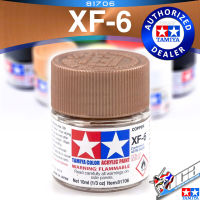 TAMIYA 81706 XF-6 XF6 FLAT COPPER MATT MATTE สีทองแดง ACRYLIC PAINT MINI COLOR 10ML สีอะครีลิกสำหรับพลาสติก โมเดล VCA GUNDAM