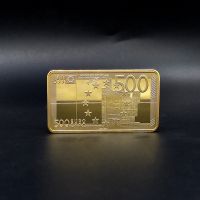 Bernicl Very 500 Gold Banknote Bar 24k 999.9 Plated Bars Souvenir Gifts