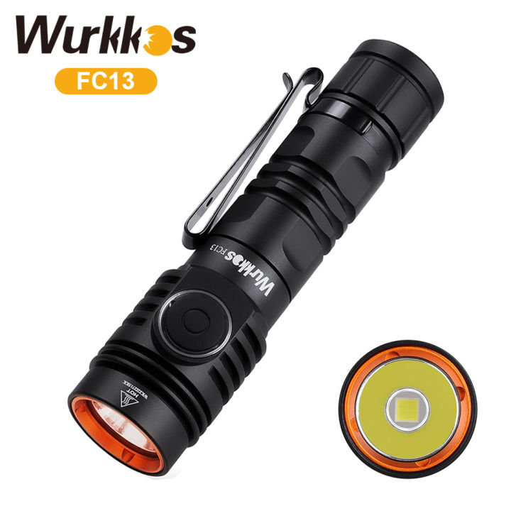 TOP☆Wurkkos FC13 Rechargeable 18650 Flashlights Max 3400LM XHP50.2 LED ...