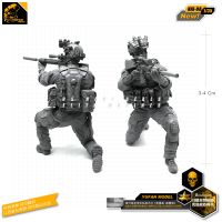 Yufan Model 1/35 Resin Figure Modern American Commando Sniper Resin Soldier Model Accessories Kits Unmounted Nai-08