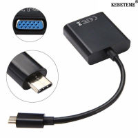 KEBETEME สายอะแดปเตอร์แปลง USB C 1080P,สายแปลงสัญญาณเสียงตัวผู้เป็น VGA ตัวเมีย10Gbps ชนิด C 3.1 P