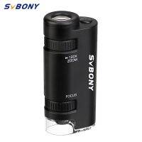 SVBONY SV603 Pocket Microscope 60x-120x LED Lighted Zoom Portable Microscope for Kids Learning1x AAA Battery and