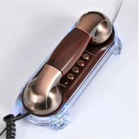 Cancer309 Antique Retro Wall Mounted Telephone Corded Phone Landline Fashion for Home Hotel